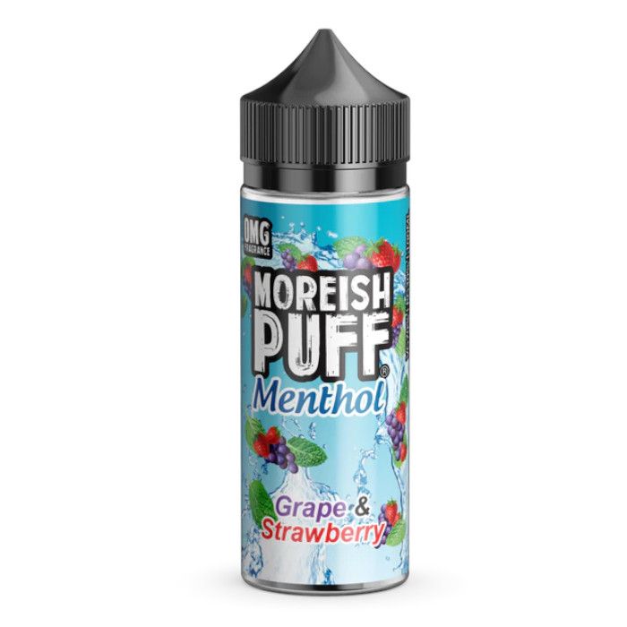 Moreish Puff Menthol Shortfill - Grape & Strawberry - 100ml