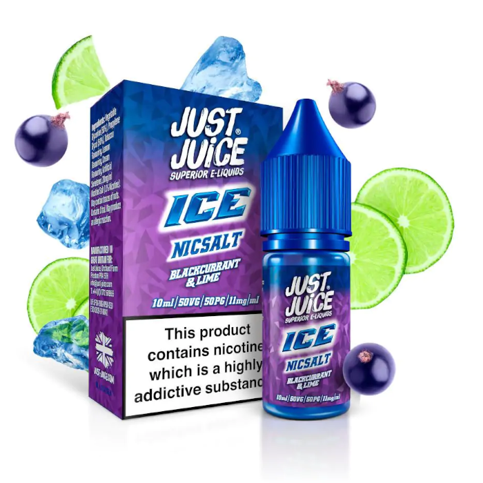 Just Juice Nic Salts - Blackcurrant Lime Ice - 10ml
