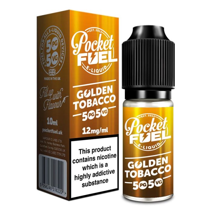 Pocket Fuel 50/50 - Golden Tobacco - 10ml