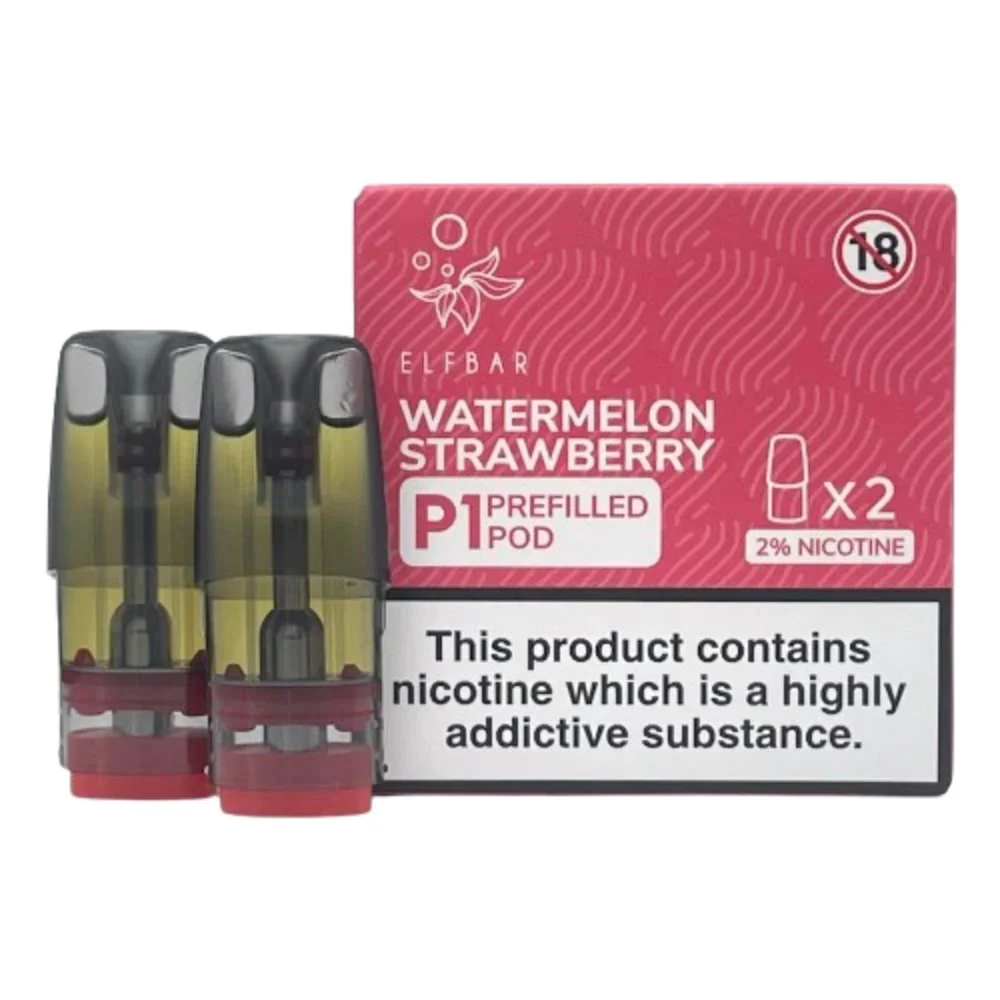 ELFBAR P1 Prefilled Pods - Watermelon Strawberry - 20mg - 2PK