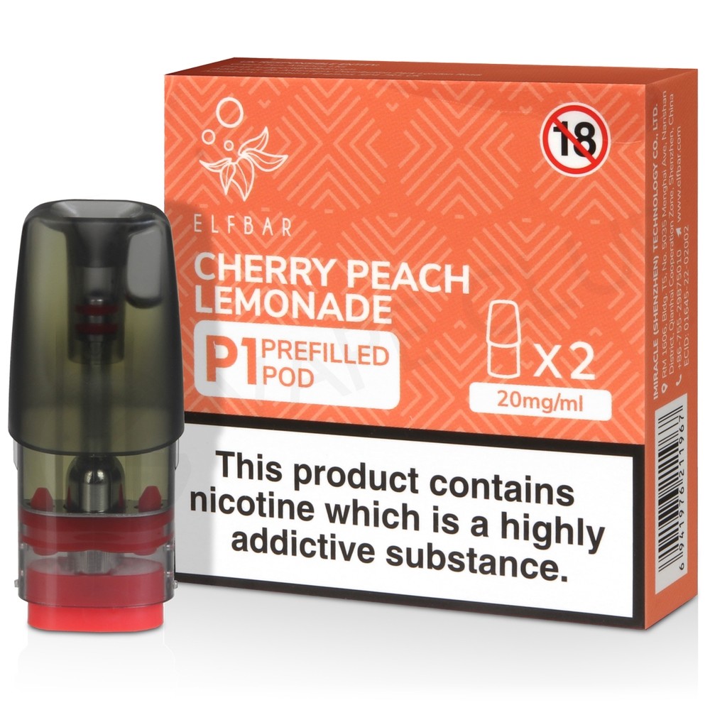 ELFBAR P1 Prefilled Pods - Cherry Peach Lemonade - 20mg - 2PK