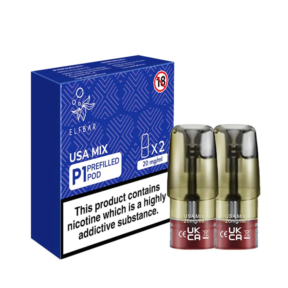 ELFBAR P1 Prefilled Pods - USA Mix - 20mg - 2PK