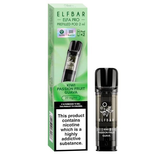 ELFBAR Elfa Pro Prefilled Pods - Kiwi Passion Fruit Guava - 20mg - 2PK
