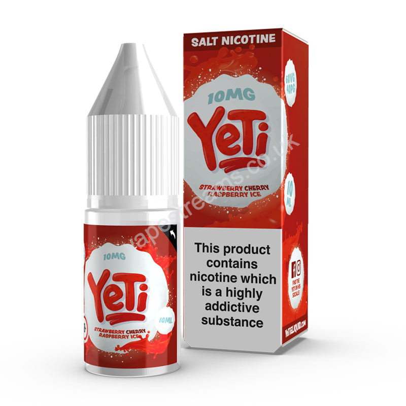 Yeti Nic Salt E-Liquid - Strawberry Cherry Raspberry Ice - 10ml