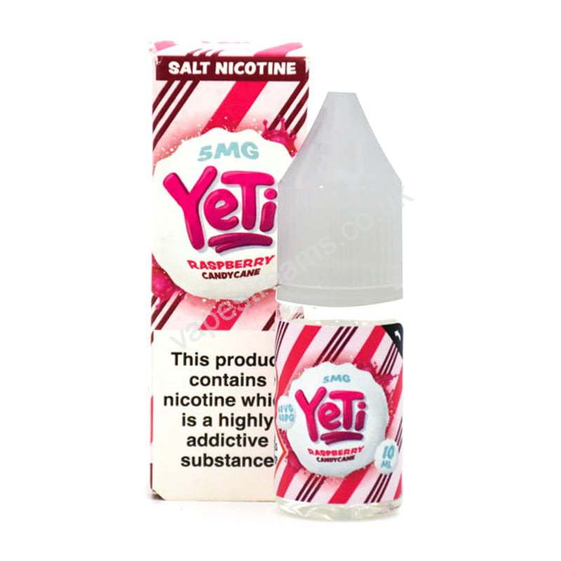 Yeti Nic Salt E-Liquid - Raspberry Candy Cane - 10ml