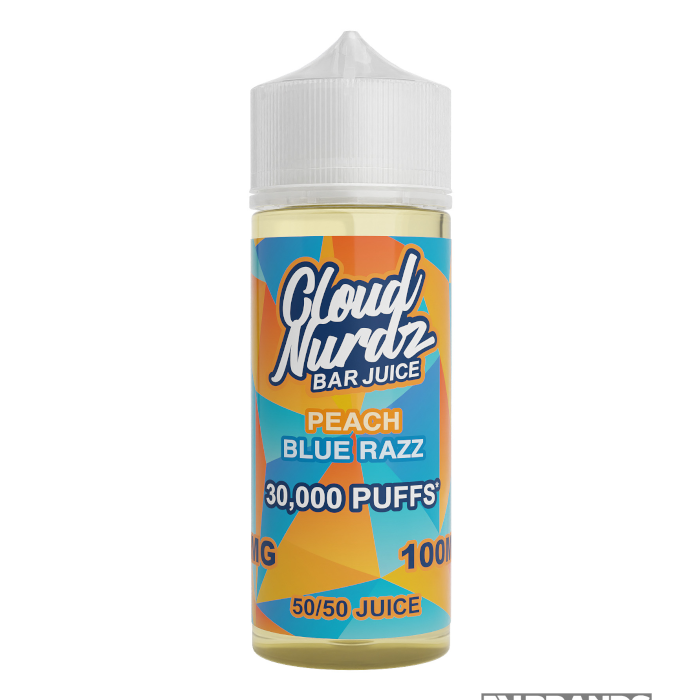 Cloud Nurdz Shortfill - Peach Blue Razz - 100ml
