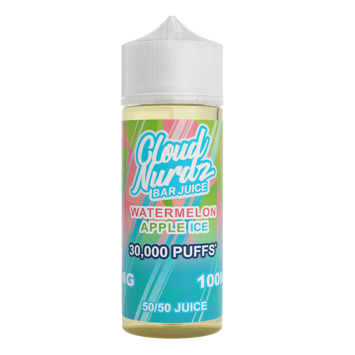 Cloud Nurdz Shortfill - Watermelon Apple Ice - 100ml