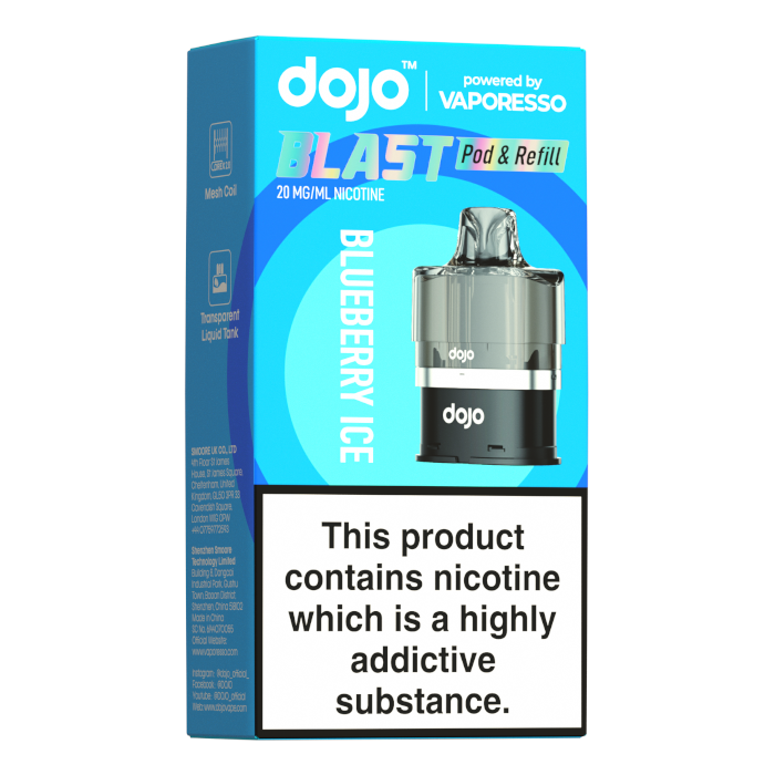 Dojo Blast 6000 Prefilled Pod & Refill - 20mg - Blueberry Ice