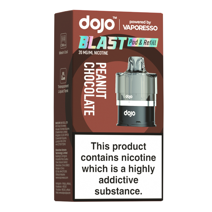 Dojo Blast 6000 Prefilled Pod & Refill - 20mg - Peanut Chocolate