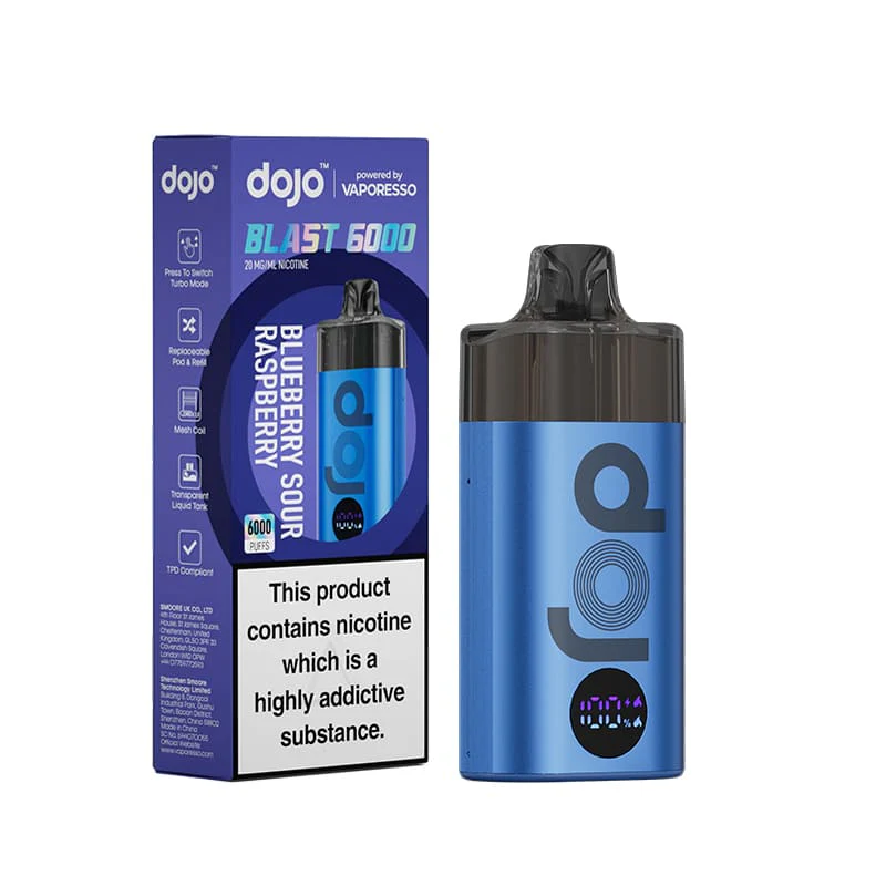 Dojo Blast 6000 Prefilled Kit - 6000 Puffs - Blueberry Sour Raspberry