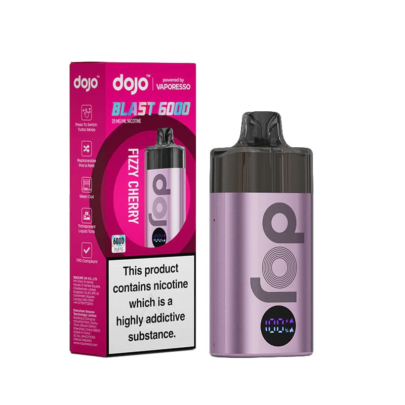 Dojo Blast 6000 Prefilled Kit - 6000 Puffs - Fizzy Cherry