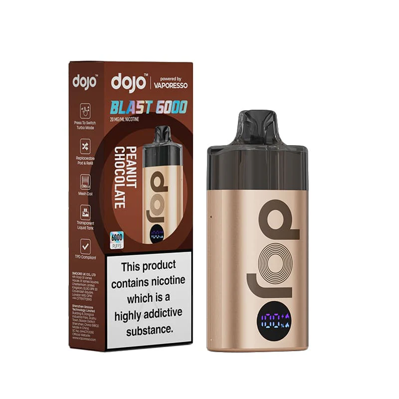 Dojo Blast 6000 Prefilled Kit - 6000 Puffs - Peanut Chocolate
