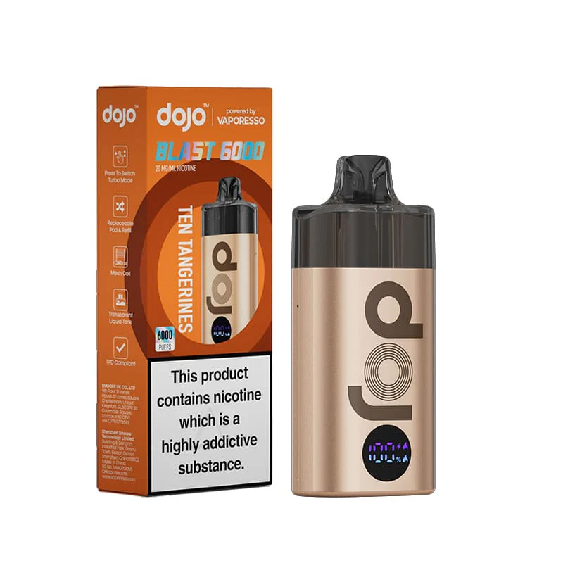 Dojo Blast 6000 Prefilled Kit - 6000 Puffs - Ten Tangerines