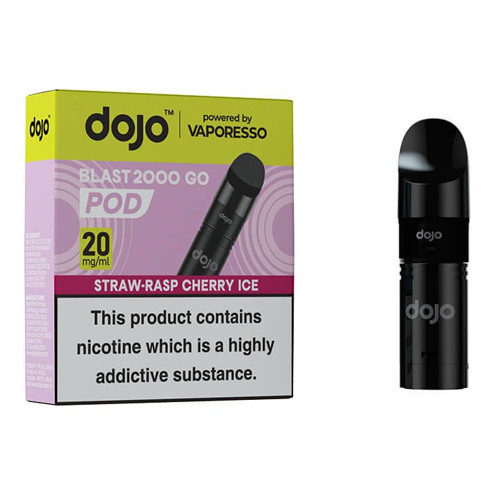 Dojo Blast 2000 Go Prefilled Pod & Refill - Strawberry Raspberry Cherry Ice