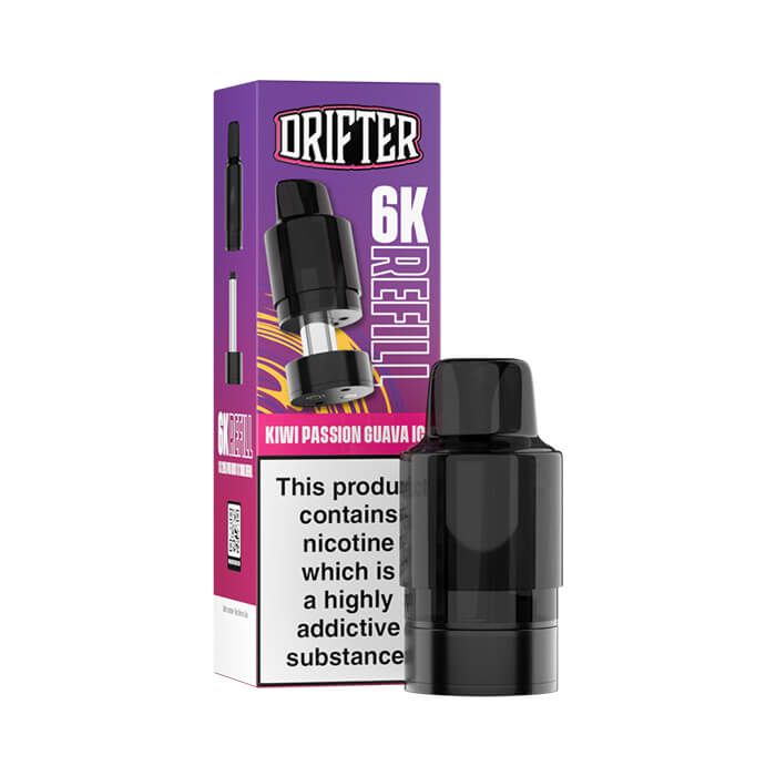 Drifter 6K Prefilled Replacement Pod - 20mg - 1PK - Kiwi Passion Guava Ice