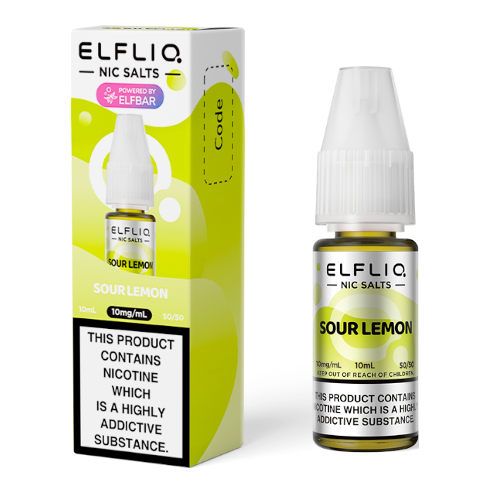ELFBAR ElfLiq - Sour Lemon - Nic Salts - 10ml - 20mg