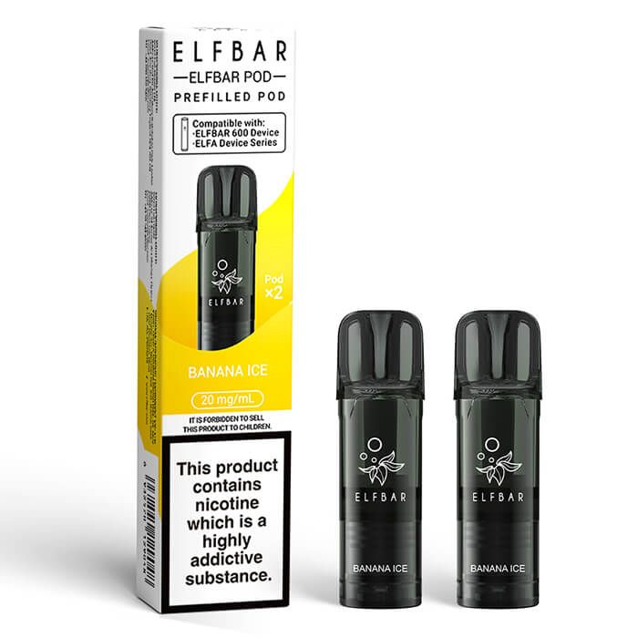 ELFBAR 600 Prefilled Pods - 2PK - Banana Ice