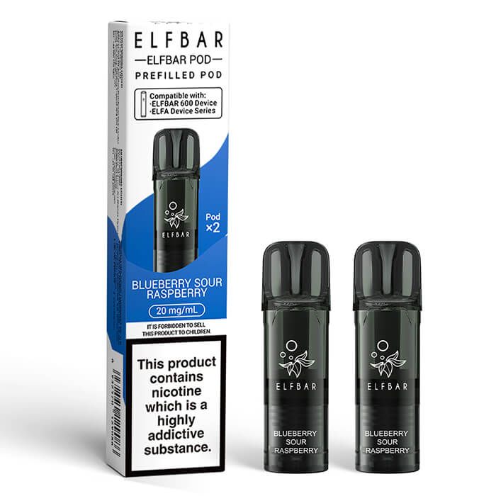 ELFBAR 600 Prefilled Pods - 2PK - Blueberry Sour Raspberry