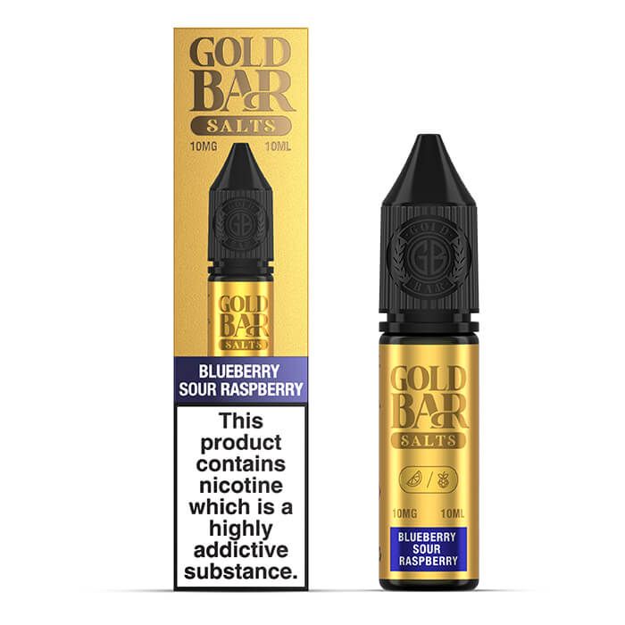 Gold Bar Nic Salts - Blueberry Sour Raspberry - 10ml