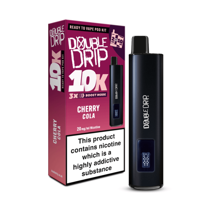 Double Drip 10K Prefilled Pod Kit - Cherry Cola