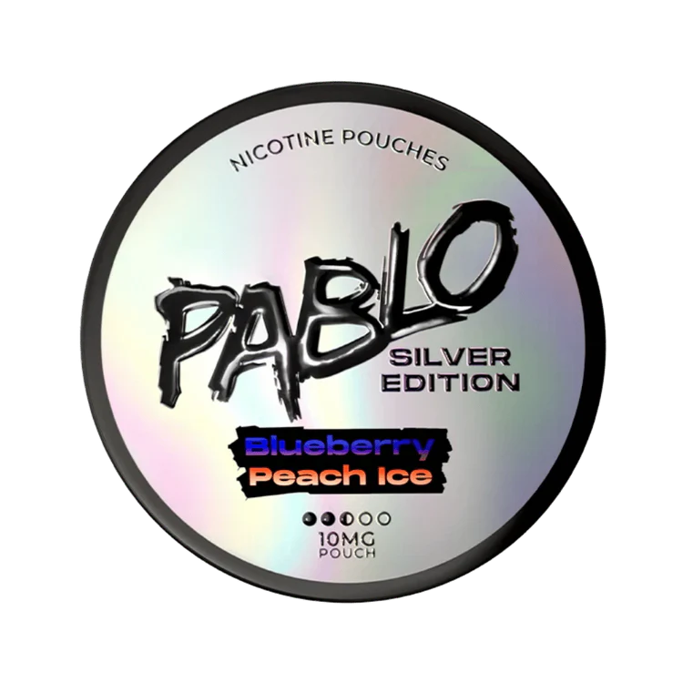 Pablo Silver Nicotine Pouches - 20PK - Blueberry Peach Ice