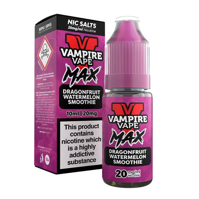 Vampire Vape Max Dragonfruit Watermelon Smoothie 10ml Nic Salt E-Liquid