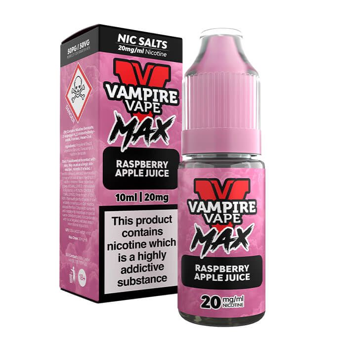 Vampire Vape Max Raspberry Apple Juice 10ml Nic Salt E-Liquid